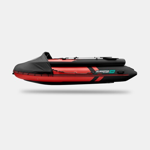 Надувная лодка GLADIATOR E380X красно-черный