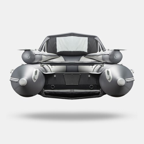 Надувная лодка GLADIATOR E380X PRO светло-темносерый
