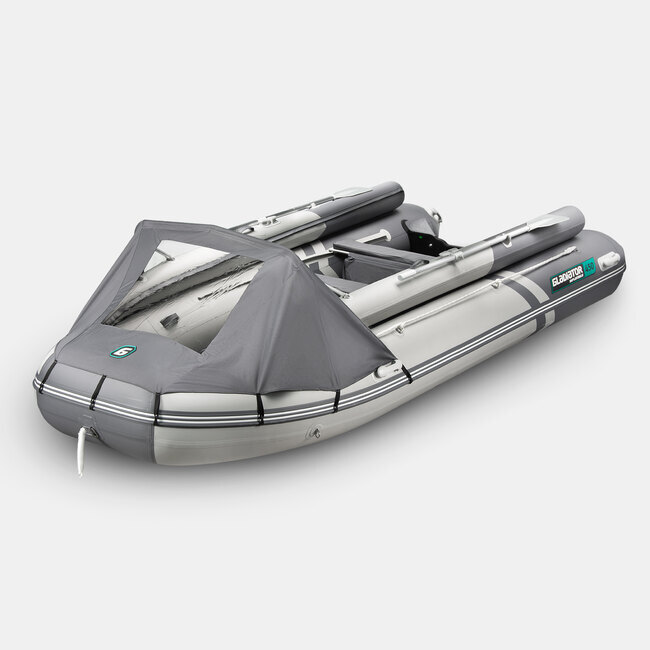 Надувная лодка GLADIATOR E380X PRO морской зеленый-белый