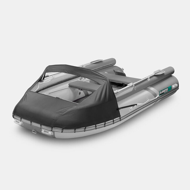 Надувная лодка GLADIATOR E450X красно-черный