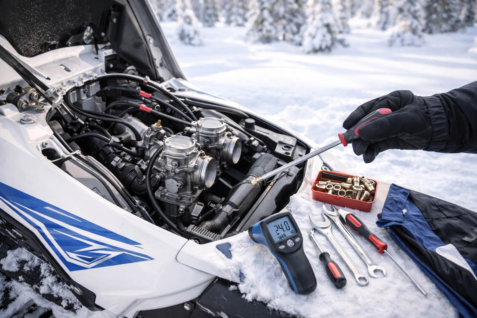 Настройка карбюратора снегохода для морозной погоды